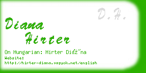 diana hirter business card